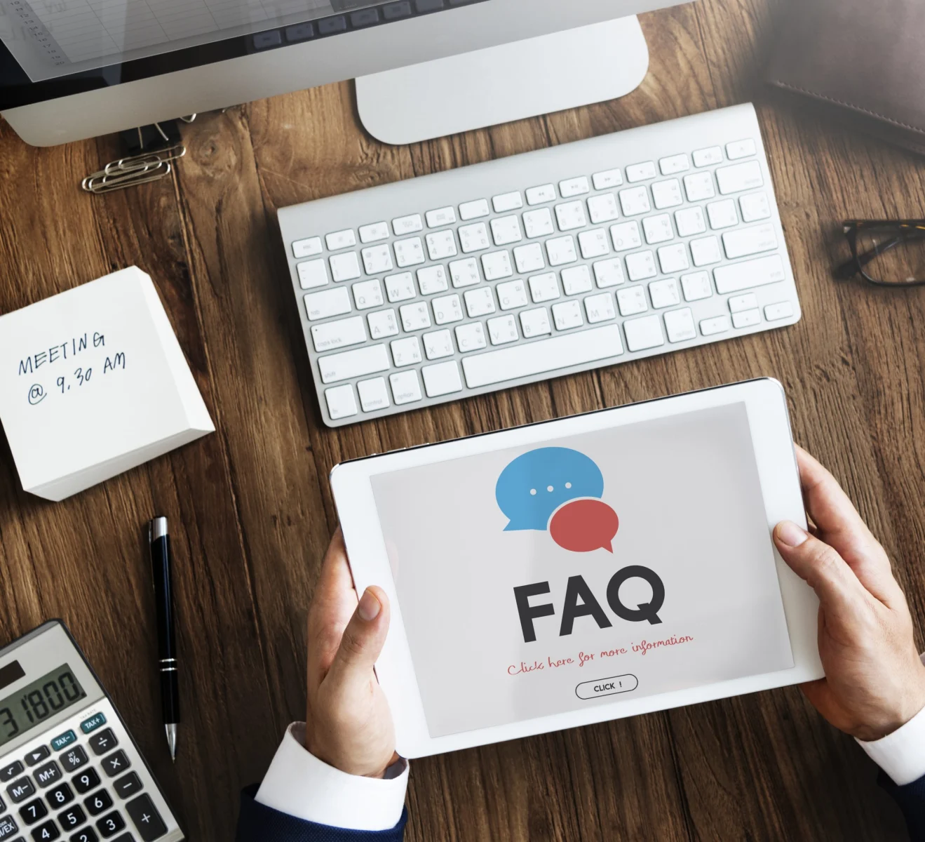 A team answering common customer questions